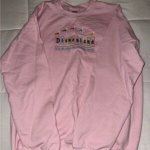 Etsy Disneyland Embroidered Light Pink Crewneck